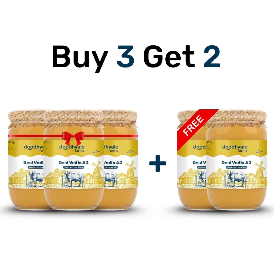 doodhvale farms order Buy 3 Get 2 Cow A2 Vedic Desi Ghee online