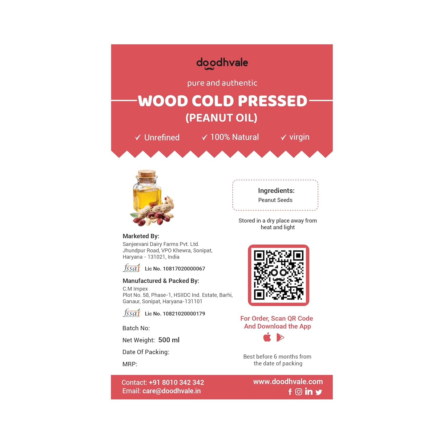 Buy Peanut Oil - Cold Pressed online